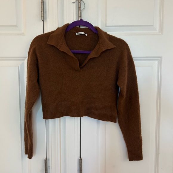 Reformation Sweaters - Reformation Cropped Cashmere Polo Sweater